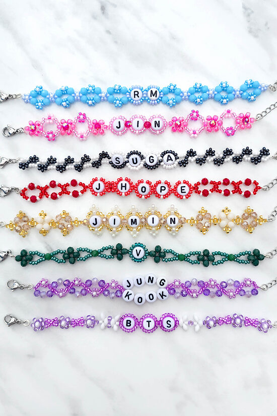 BTS bracelet bundle (8 bracelets)
